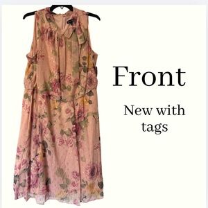 Jessica Howard Pink Floral Midi Dress